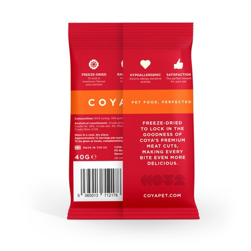 COYA Freeze-Dried Raw Adult Dog Treats Turkey