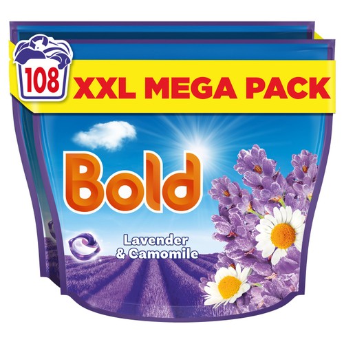 Bold All-In-1 Pods Washing Liquid Capsules Lavender & Camomile 100 Washes