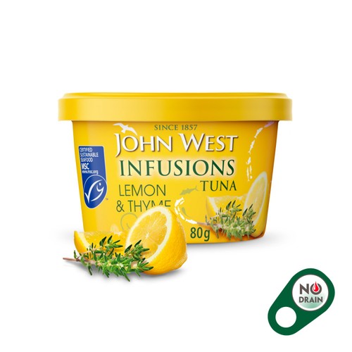 John West Lemon & Thyme No Drain Tuna Infusions
