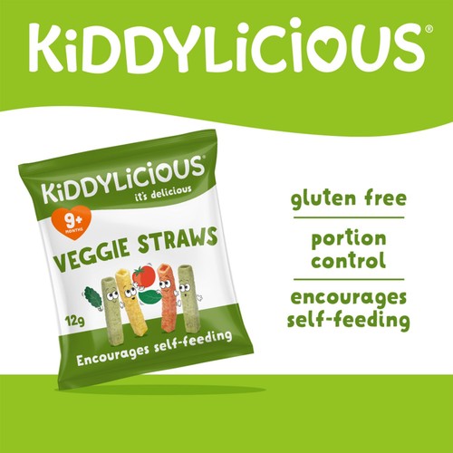 Kiddylicious Veggie Straws Baby Snacks Multi