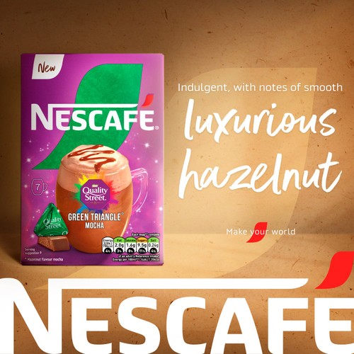 Nescafe Green Triangle Quality Street Mocha