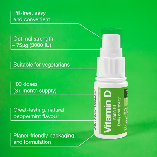 BetterYou D3000 Vitamin D Daily Oral Spray  