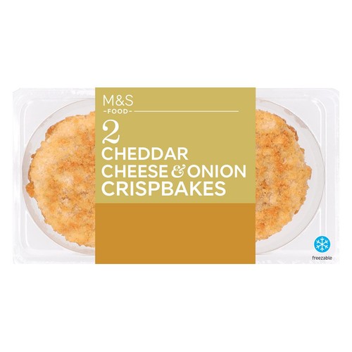M&S 2 Cheddar Cheese & Onion Crispbakes