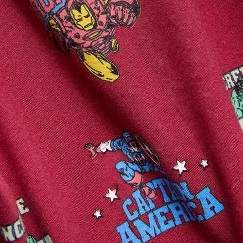 M&S Boys Marvel Pyjamas, 4-5 Y, Dark Cranberry