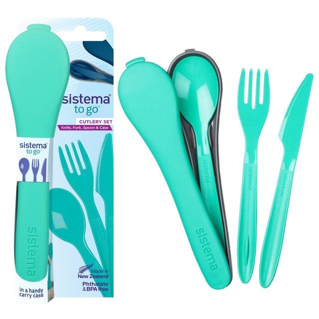 Sistema To Go Cutlery Travel Set Reusable Plastic Cutlery Set