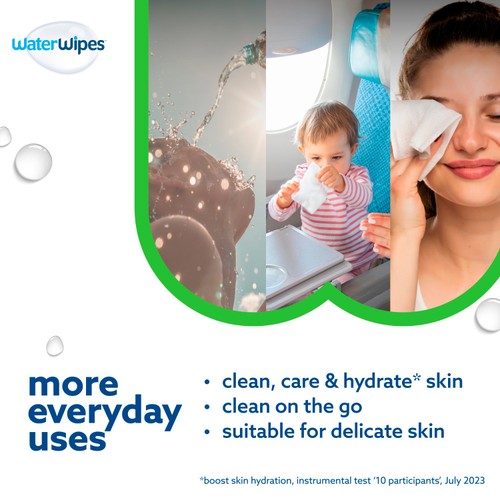 WaterWipes Hydrating Baby Wipes 6 Pack (360 Count)