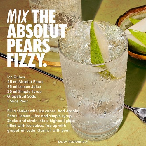 Absolut Pears Flavoured Swedish Vodka