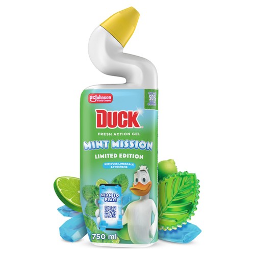 Duck Deep Action Gel Toilet Liquid Cleaner Mint Mission