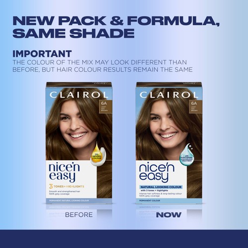 Clairol Nice'n Easy Hair Dye, 6A Light Ash Brown
