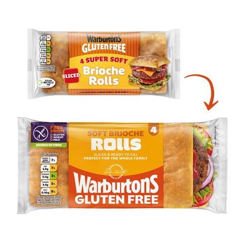Warburtons Gluten Free Brioche Rolls