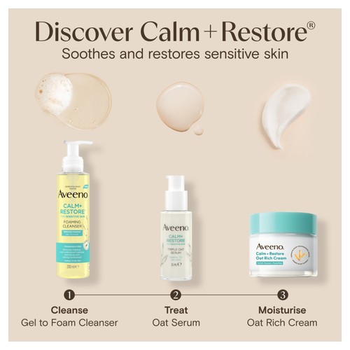 Aveeno Face Calm + Restore Triple Hydration Oat Cream