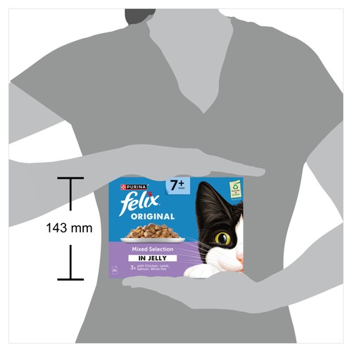 Felix Original Senior 7+ Mixed Selection in Jelly Wet Cat Food