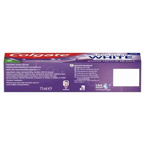 Colgate Advanced White Purple Teeth Whitening Toothpaste