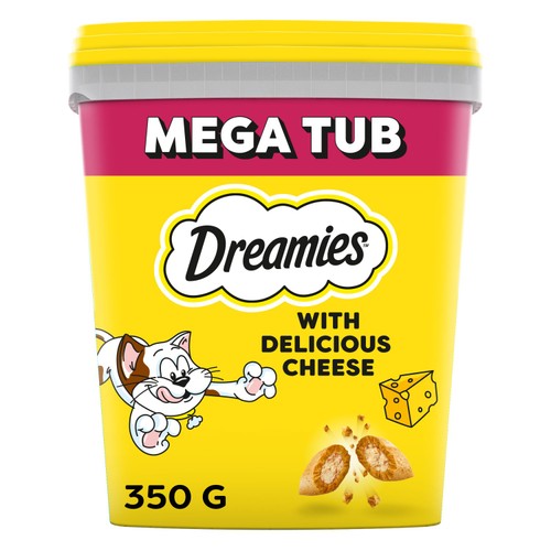 Dreamies Cat Treat Biscuits with Cheese Bulk Mega Tub