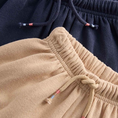 M&S Boys Cotton Rich Joggers, 6-9 Months, Navy Mix