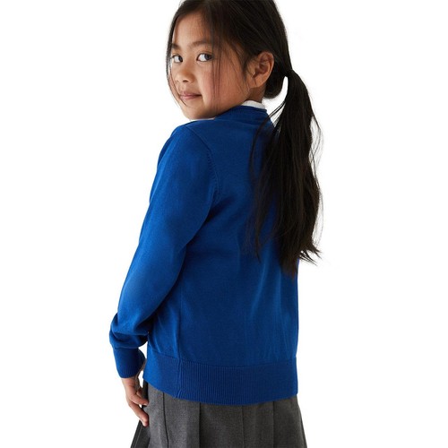 M&S Cotton Cardigan, 2 Pack, 6-7 Years, Blue