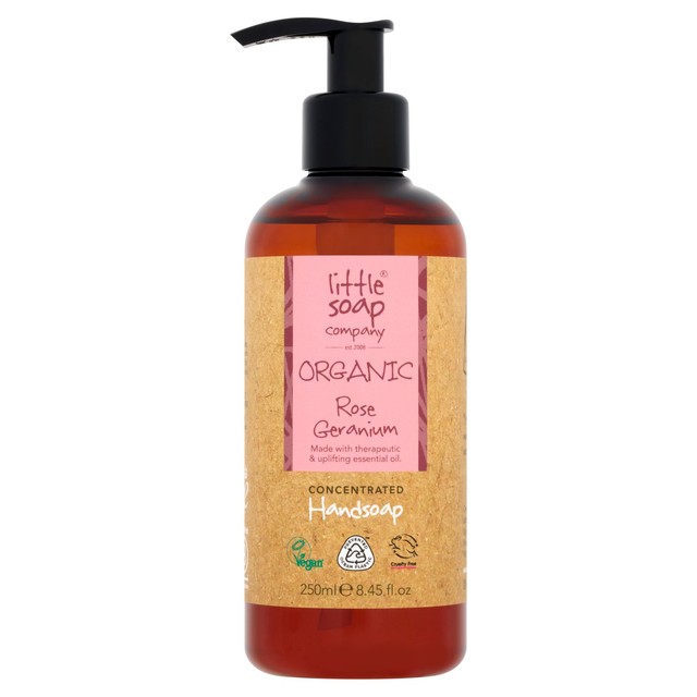 Little Soap Company Organic Liquid Hand Soap Rose Geranium 250ml