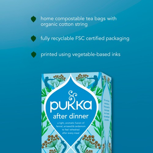 Pukka Organic After Dinner 20 Home Compostable Herbal Tea Bags
