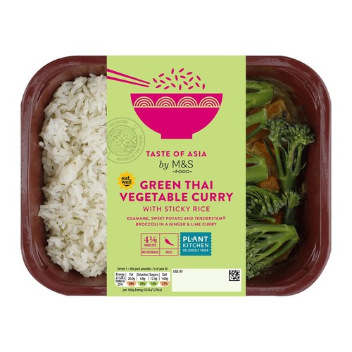 M&S Green Thai Vegan Curry & Rice