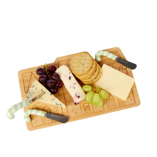 KitchenCraft The Nutcracker Collection Bamboo Cheese Serving Set