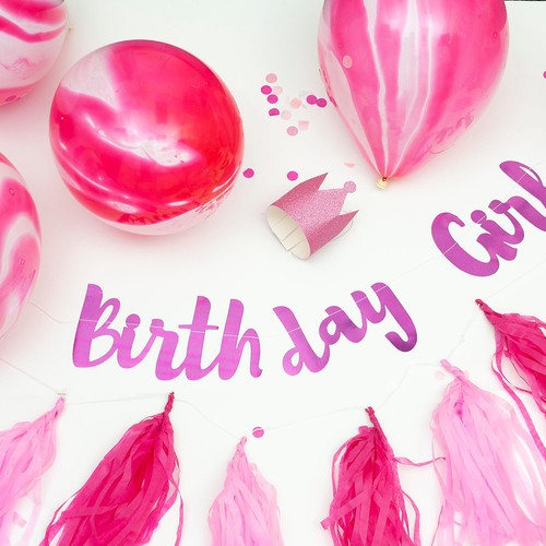 On The Wall Birthday Party Pack, Pink