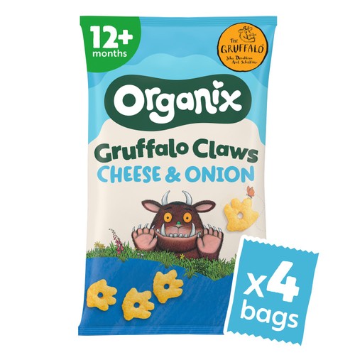 Organix Cheese & Onion Gruffalo Claws Toddler Snack Multipack 12+ Months
