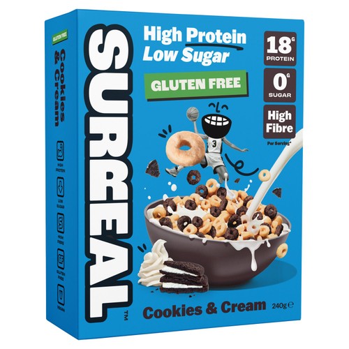 Surreal High Protein Low Sugar Cookies & Cream Cereal