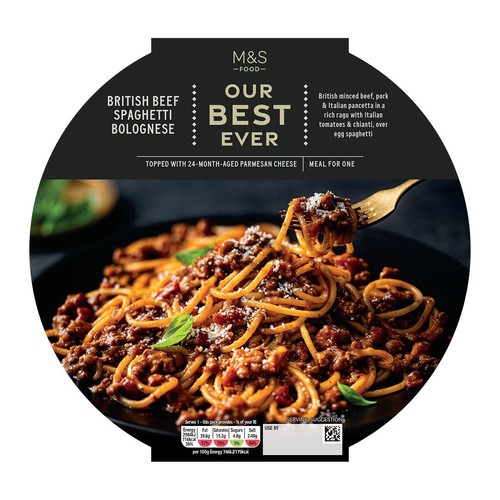 M&S Our Best Ever British Beef Spaghetti Bolognese Serves 1
