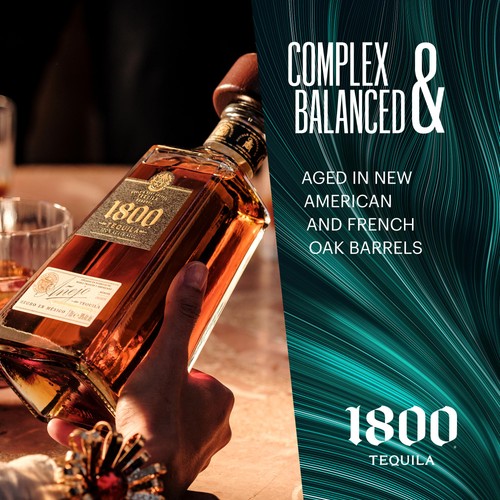 1800 Anejo Tequila 100% Blue Agave, Aged in Oak Barrels