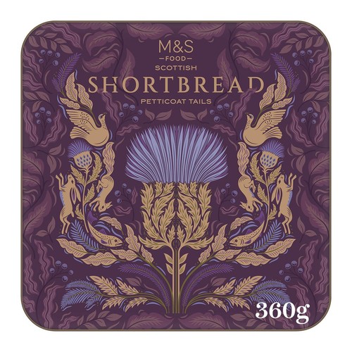 M&S All Butter Shortbread Petticoat Tails Fawn Tin