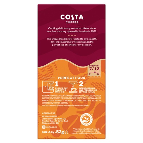 Costa Coffee Medium Roast Coffee Pods