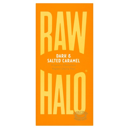 Raw Halo Vegan Dark & Salted Caramel Chocolate Bar