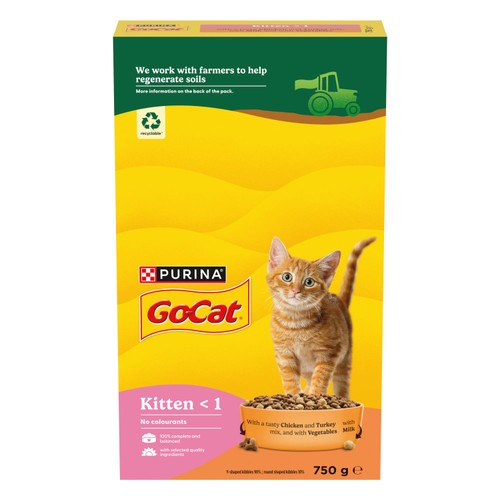 Go-Cat Kitten Chicken Turkey and Milk Dry Cat Food