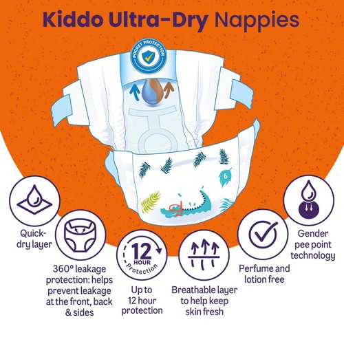 Ocado Kiddo Ultra-Dry Nappies Size 6 (13-18kg)