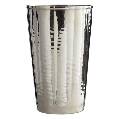 Premier Housewares Tumbler, Hammered Effect, Nickel Finish