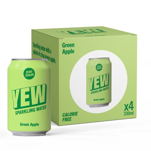 YEW Green Apple Sparkling Water
