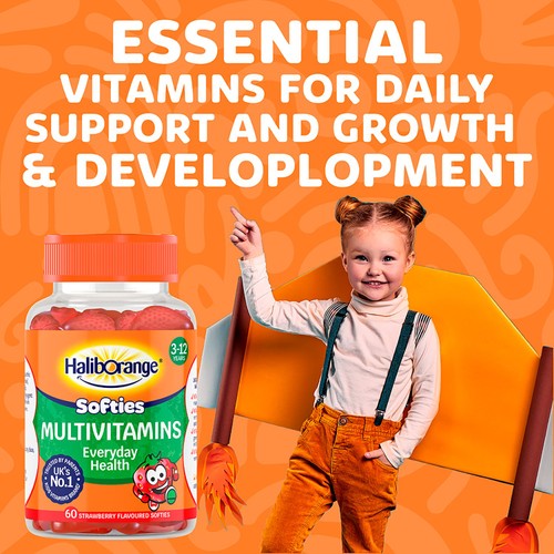 Haliborange Kid's Softies Multivitamins Strawberry Gummies 3-12yrs