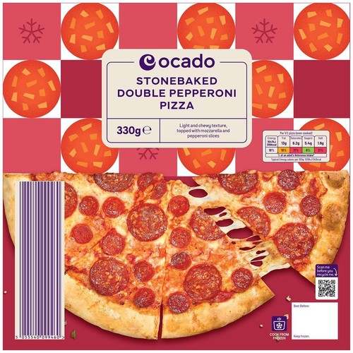 Ocado Stonebaked Double Pepperoni Pizza