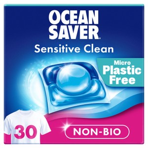 OceanSaver Plastic Free 30 Sensitive Non-Bio Pods Washing Capsules Sea Salt