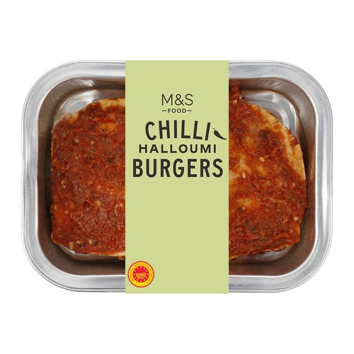 M&S Grill 2 Chilli Halloumi Burgers