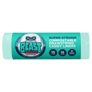 BEAST Compostable Drawstring Caddy Liners 10L