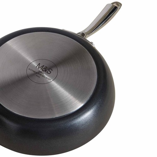M&S 2 Piece Aluminium Non-Stick Frying Pans, Black