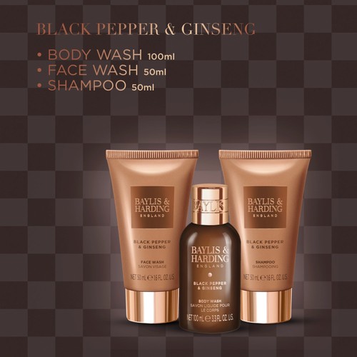 Baylis & Harding Men's The Essentials Travel Wash Bag Gift Set