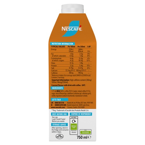 Nescafe Iced Coffee Caramel Flavour Latte