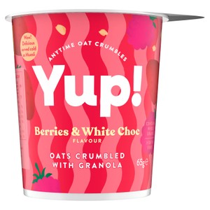 Yup! Berries & White Chocolate Crumbled Oats with Granola Cereal Pot