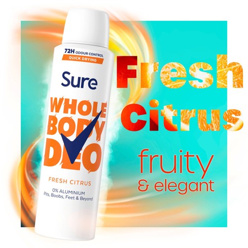 Sure Women Whole Body Fresh Citrus Deodorant