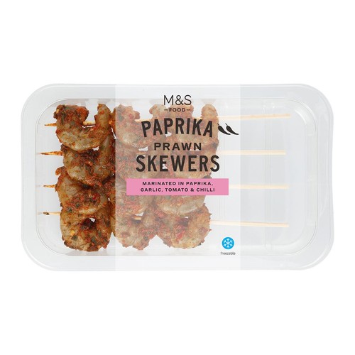 M&S King Prawn Skewers with Chilli, Garlic & Paprika