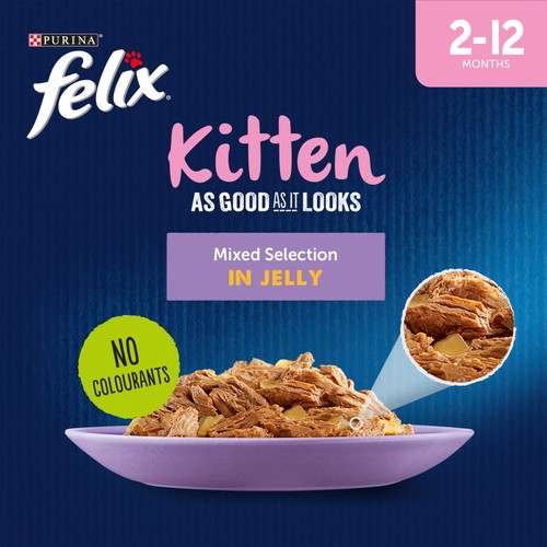 Felix As Good As it Looks Kitten Mixed in Jelly Wet Cat Food
