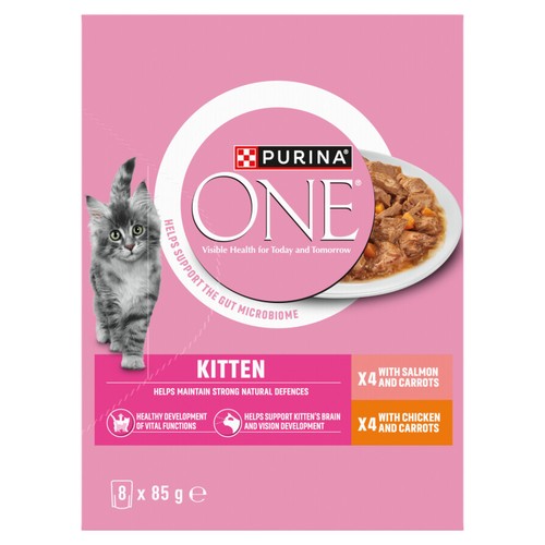 PURINA ONE Kitten Mini Fillets Salmon and Chicken Wet Cat Food