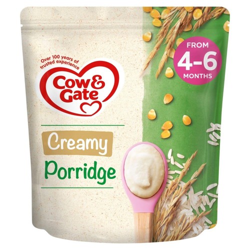 Cow & Gate Creamy Porridge Baby Cereal 4+ Months